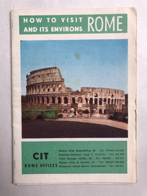 Booklet, CIT, How to visit Rome and its Environs