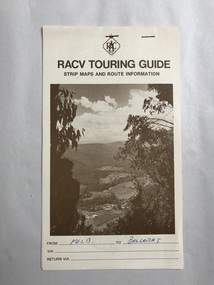 Map, RACV, Strip Maps Melbourne to Ballarat