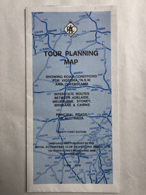 Map, RACV, Tour Planning Map