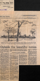 Newspaper - Clipping, David Saunders, Outside the Beautiful Homes, 16.09.1972