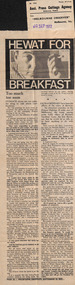 Newspaper - Clipping, Hewat, Too much too soon, 10.09.1972