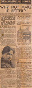 Newspaper - Clipping, Clive Turnbull, Why not Make It Better?, 05.07.1947