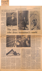 Newspaper - Clipping, Craig McGregor et al, The Shapemakers: Architects, 23.11.1968