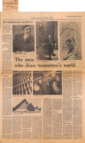 Newspaper - Clipping, Craig McGregor, The Shapemakers: Architects, 23.11.1968