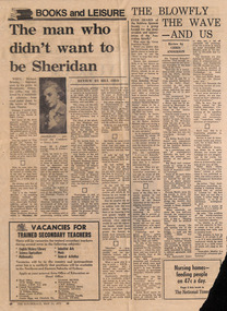 Newspaper - Clipping, Chris Anderson, The Blowfly the Wave - and Us, 21.05.1972