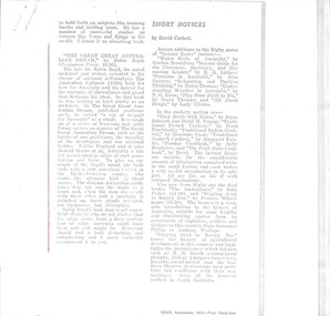 Journal - Clipping, David Corbett, Short notices, Sep-72