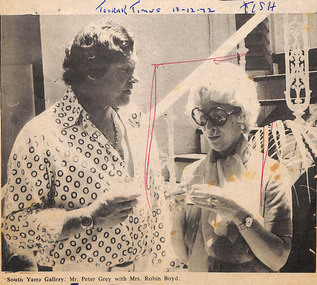 Newspaper - Clipping, Toorak Times, (South Yarra Gallery:...), 13/12/1972