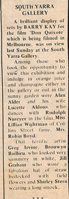 Newspaper - Clipping, South Yarra Gallery