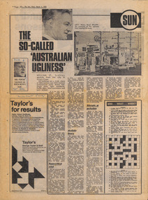 Newspaper - Clipping, Hal Porter, The So-called 'Australian Ugliness', 1-Mar-72