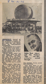 Newspaper - Clipping, The Sun, (Architect, journal of the Victorian...), 20-Dec-71