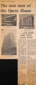 Newspaper - Clipping, Gary Souter, The new men at the Opera House.... and some jobs they have done