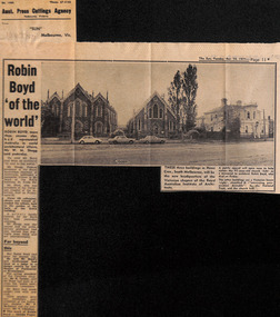 Newspaper - Clipping, The Sun, Robin Boyd 'of the world', 19.10.1971
