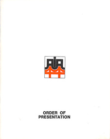 Booklet, American Institute of Architects, Order of Presentation, 1973