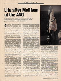 Magazine - Clipping, The Bulletin, Life after Mollison at the ANG, 23.01.1990