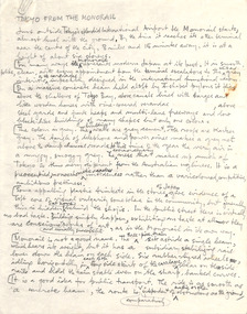 Document - Manuscript, Robin Boyd, Tokyo from the Monorail, 1965
