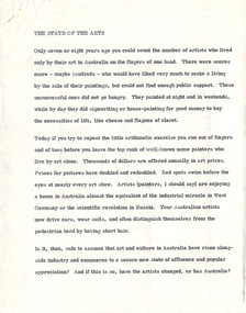 Document - Manuscript, Robin Boyd, The State of the Arts