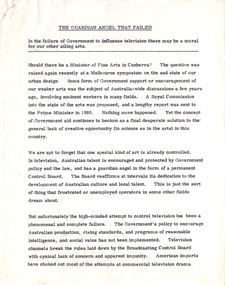 Document - Manuscript, Robin Boyd, The Guardian Angel That Failed