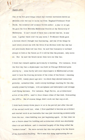 Document - Manuscript, Robin Boyd, ("One of the few things.."), 1970