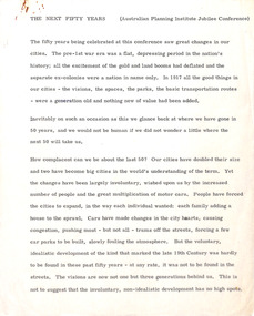 Document - Manuscript, Robin Boyd, The Next Fifty Years, 1967