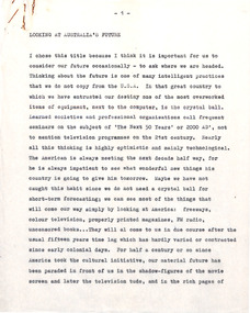 Document - Manuscript, Robin Boyd, Looking at Australia’s Future, c. 1967