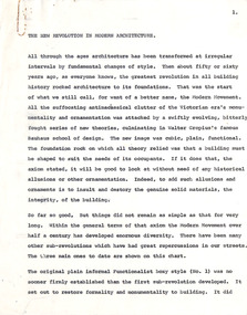 Document - Manuscript, Robin Boyd, The New Revolution in Modern Architecture