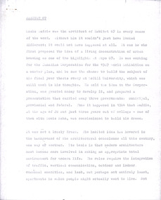 Document - Manuscript, Robin Boyd, Habitat 67, 1967