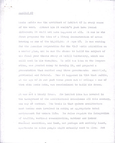 Document - Manuscript, Robin Boyd, Habitat 67, 1967