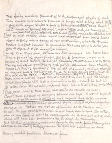 Document - Manuscript, Robin Boyd, (Early masters of modern architecture…)