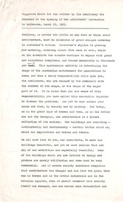 Document - Manuscript, Robin Boyd, (Governor’s Address), 1965