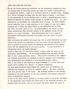 Document - Manuscript, Robin Boyd, A New Home Style Due This Year, 1965