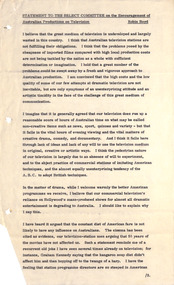 Document - Manuscript, Robin Boyd, Statement to the Select Committee on the Encouragement of Aust. Productions on Television