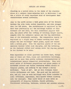 Document - Manuscript, Robin Boyd, Skyline and Houses, c. 1963