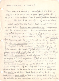 Document - lecture, Robin Boyd, What happened to taste?