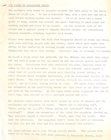 Document - Manuscript, Robin Boyd, The March on Parliament House, 1966