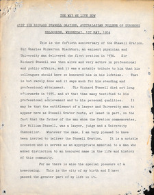 Document - Manuscript, Zelman Cowen, The Way We Live Now, 1974