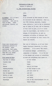 Document - Script, Robin Boyd, University of the Air. Design in Australia 1. The International Blender, 1964