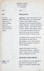 Document - Script, Robin Boyd, University of the Air. Design in Australia 8. Conclusions, 1964