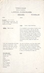 Document - Script, Robin Boyd, University of the Air. Design in Australia 1. The International blender. Working Script, 06.11.1964