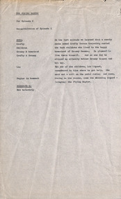 Document - Script, Robin Boyd, The Flying Dogtor. Episode 2, 1963