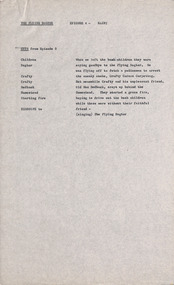 Document - Script, Robin Boyd, The Flying Dogtor. Episode 4 Rain, 1963