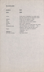 Document - Script, Robin Boyd, The Flying Dogtor. Episode 6 Rain, 1963