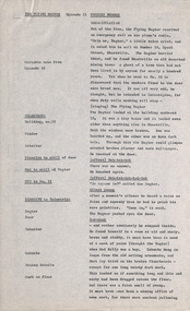 Document - Script, Robin Boyd, The Flying Dogtor. Episode 11 Unlucky Number, 1963