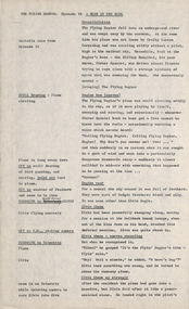 Document - Script, Robin Boyd, The Flying Dogtor. Episode 16 A Burn in the Blue, 1963