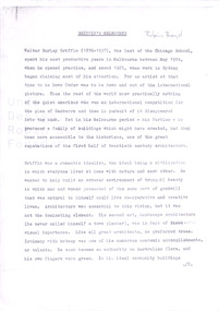 Document, Robin Boyd, Griffin's Melbourne, 1964