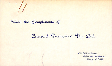 Document, Crawford Productions, Production schedule breakdown, 1963
