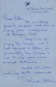 Letter, Bernard Callum to Robin Boyd, 12.06.1971