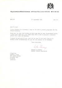 Letter, Lesley Murray, 17.09.1971