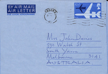 Letter - Aerogram, John Barry, 20.03.1978