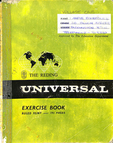 Book - Exercise Book, Mandie Eckersley (nee Boyd), c.1962