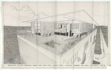 Drawing - Aerial Perspective, Domain Park, Sept 1960
